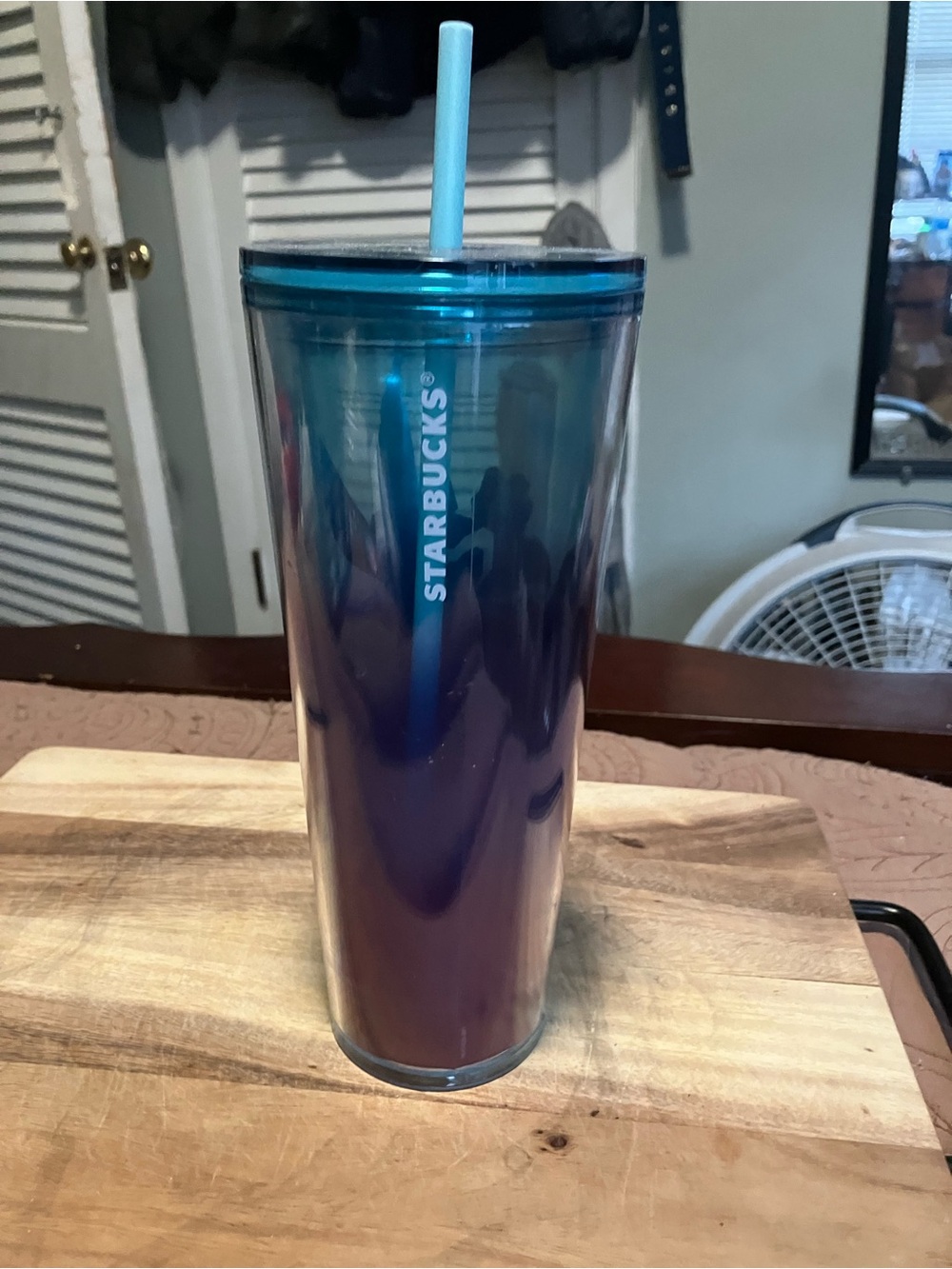NWT Starbucks Blue and Purple Ombre Iris Travel Tumbler